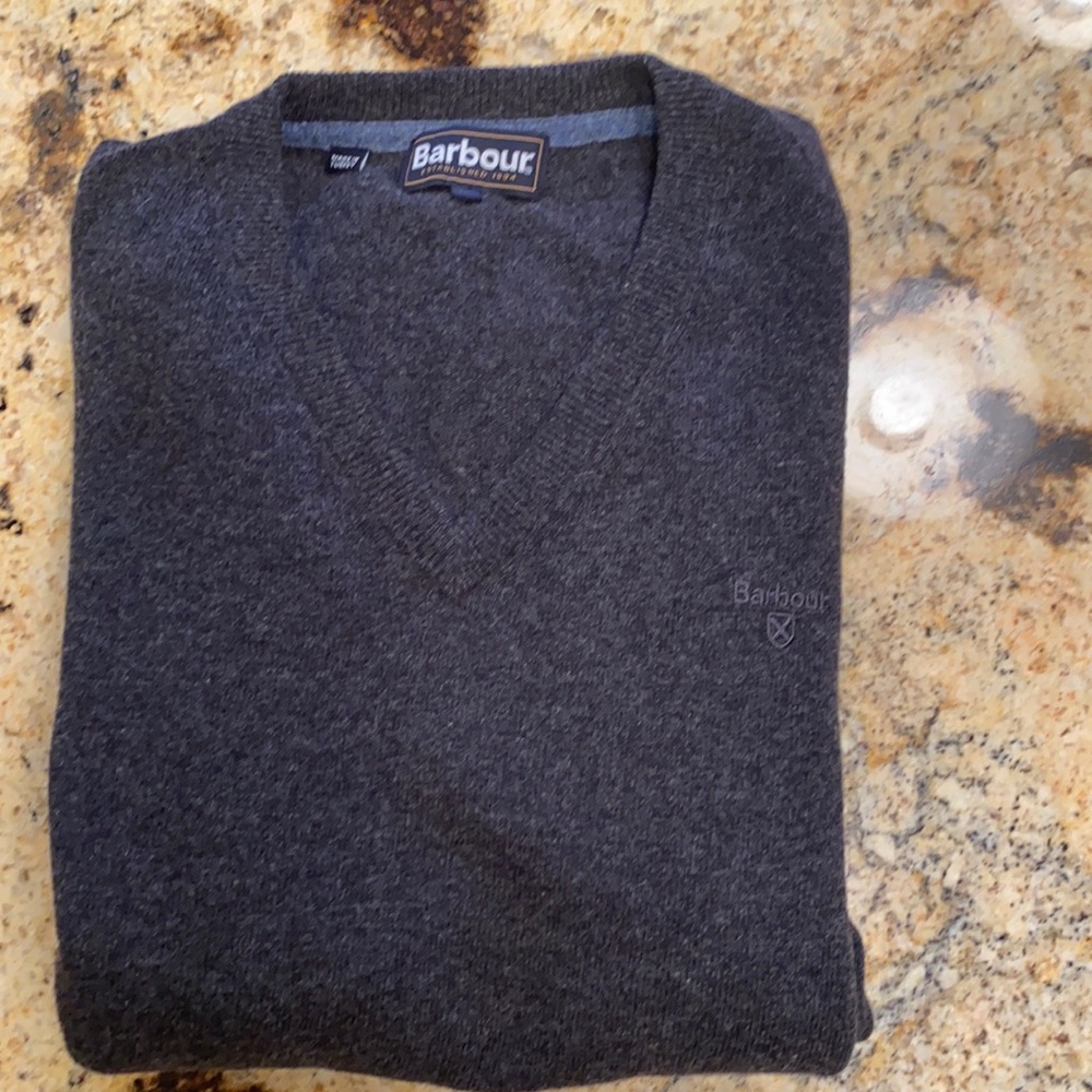 Barbour Wool V Neck Sweater